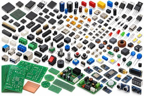 Assortment of integrated circuits, semiconductors and printed circuit boards